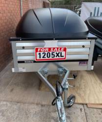 Brenderup 1205XL Tilt Camping Trailer - Package 4 - Black ABS Lockable Lid