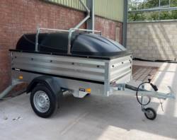 Brenderup 1205XL Tilt Camping Trailer - Package 6 - ABS Lid & Load Bars