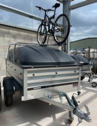 Brenderup 1205XL Tilt Camping Trailer - Package 7 ABS Lid, Load Bars & 1 Cycle Carrier