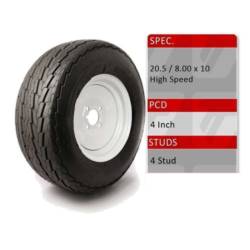  Bubble Wheel | Indespension Trailers wheel & tyre |10" 20.5 X 8.00  4" PCD