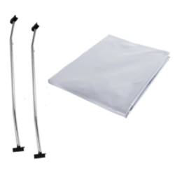 Brenderup 3250 trailer Soft Flat Cover and 2 x Support anti-puddling bars